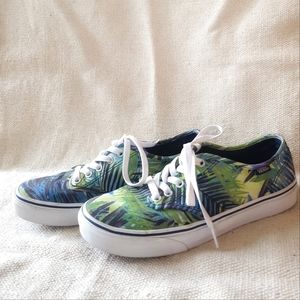 Vans Authentic/dock style palm print shoes